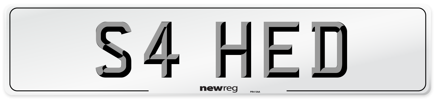 S4 HED Number Plate from New Reg